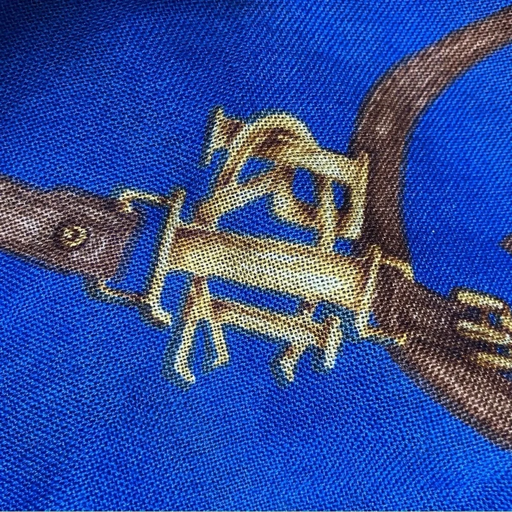 Ralph Lauren Equestrian Horse-bit Wool Wrap Scarf